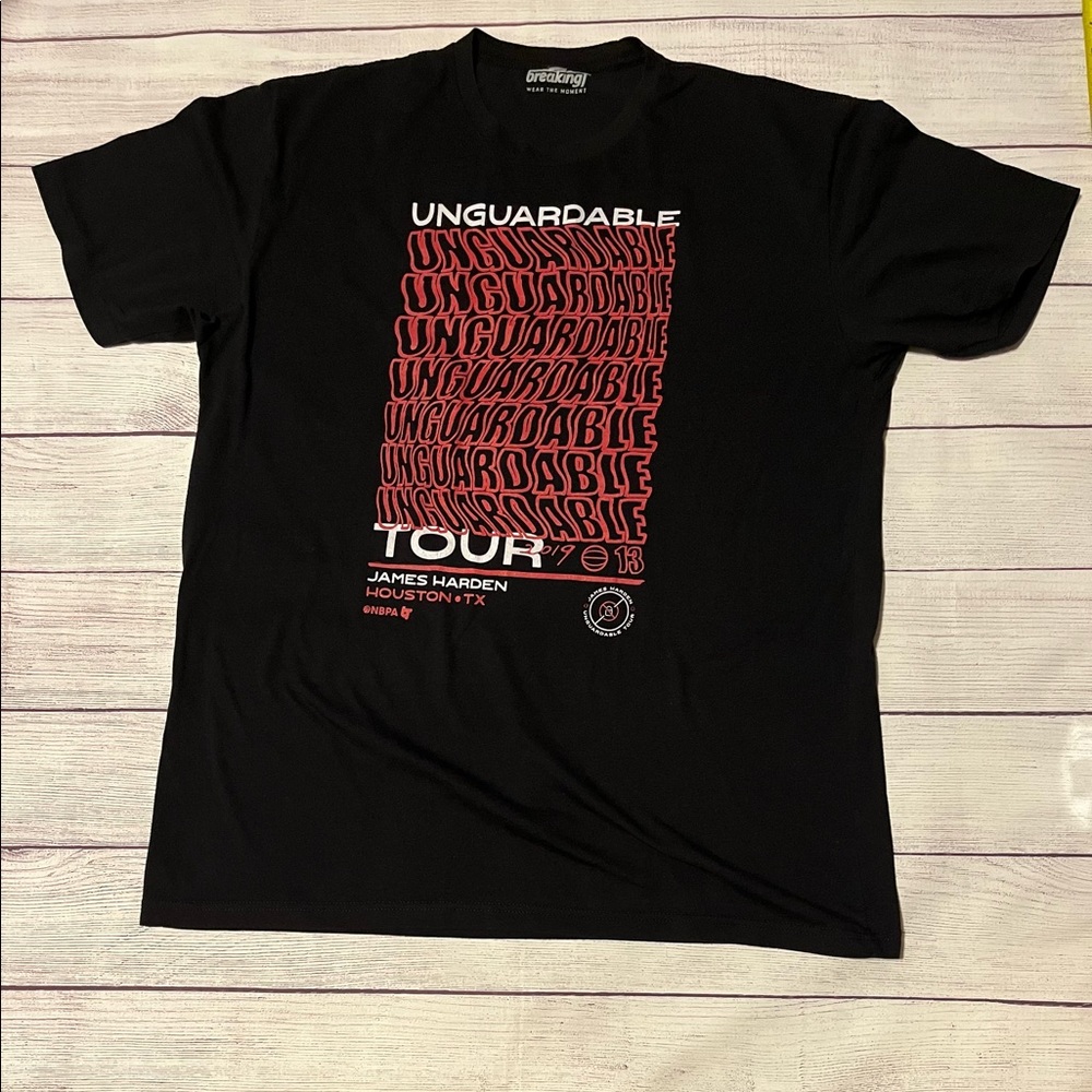 NBPA James Harden UNGUARADABLE TOUR Rockets Basketball T-Shirt size L